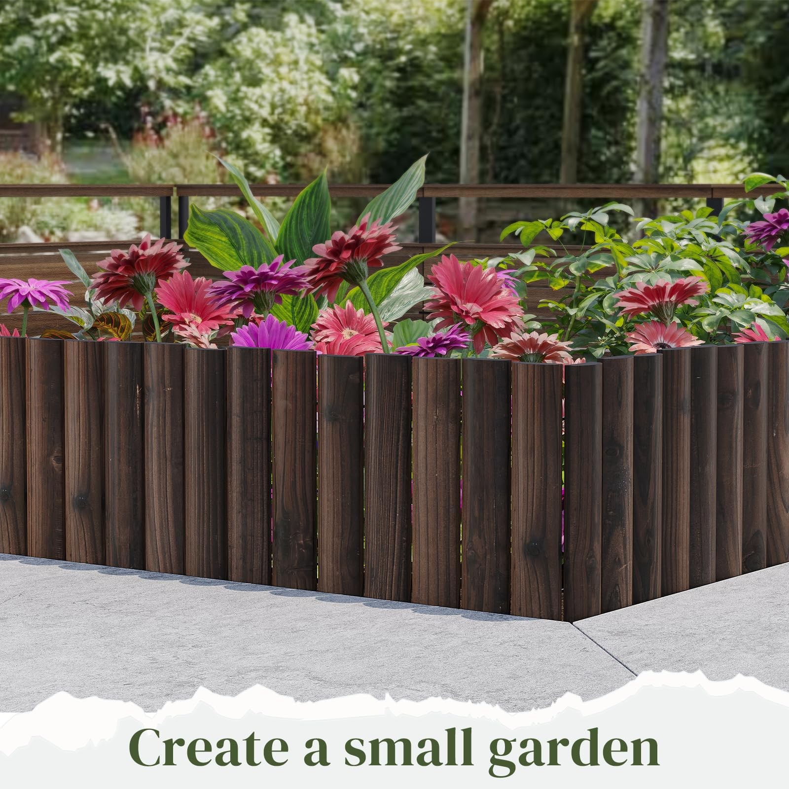 Garden Border Edging Landscape Edging Border Wooden Landscape Edging Wood Fen...