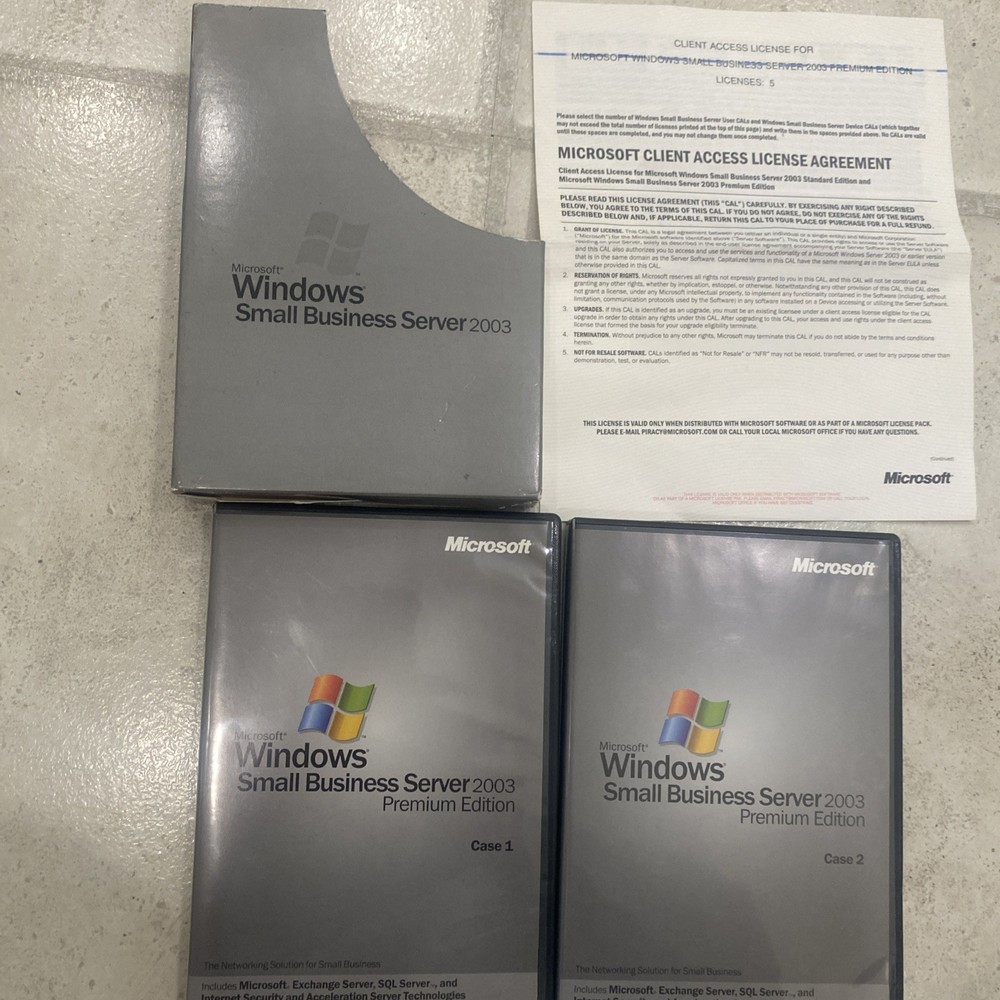 Microsoft Windows Small Business Server 2003 Premium Edition With Prod Keys