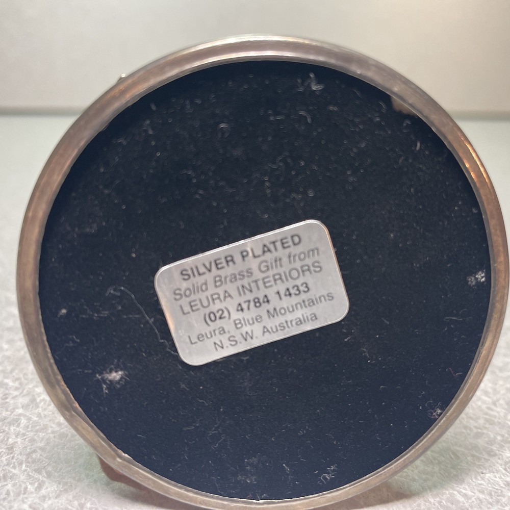 2 Leura Interiors Solid Brass Silver Plated Candle Holders, Grapes - Australia