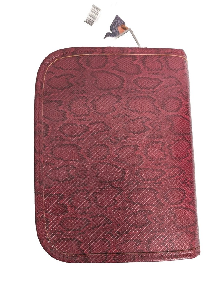 Marcy McKenna Jewelry Portfolio with Removable Mini Case-Red Python-NWT