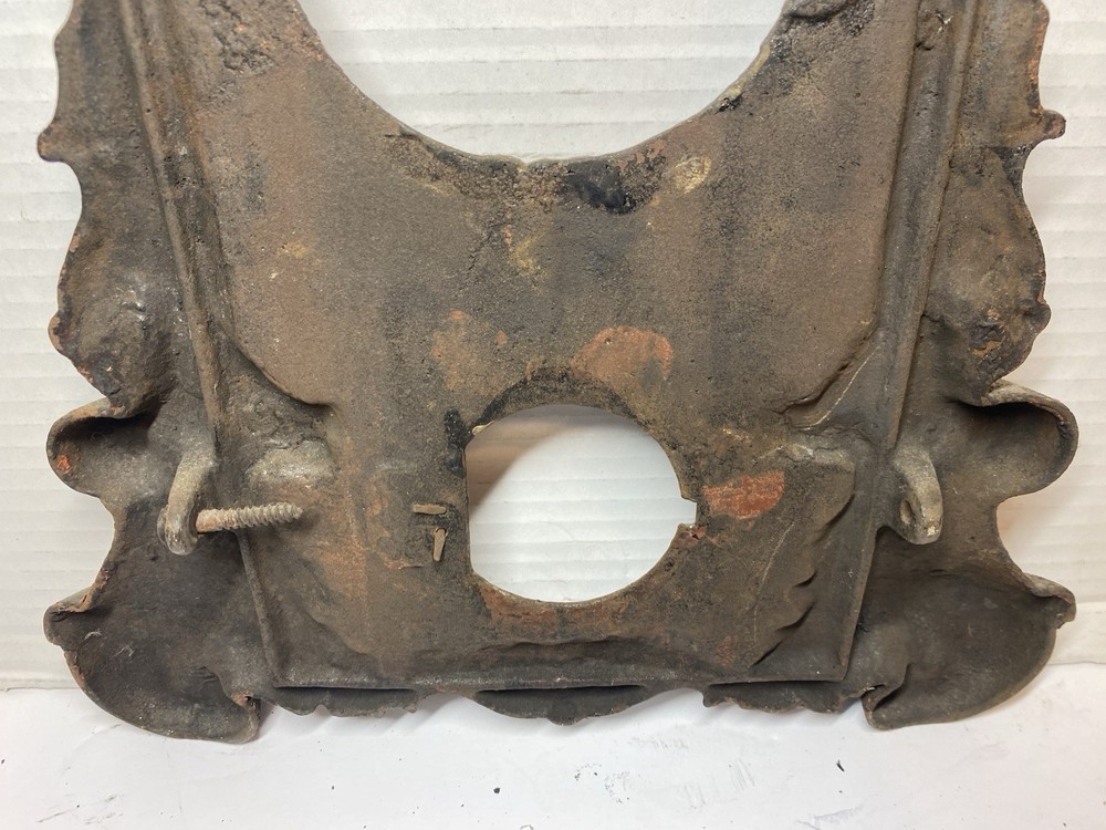 Vintage Cast Iron Mantle Clock Face