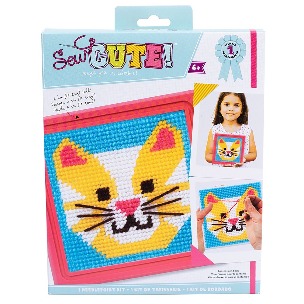 Colorbok Sew Cute! Needlepoint Kit-Cat