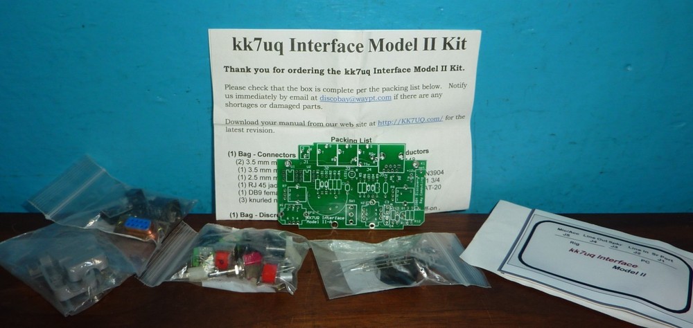 KK7UQ Model II Interface Sound Card NOS Full Kit