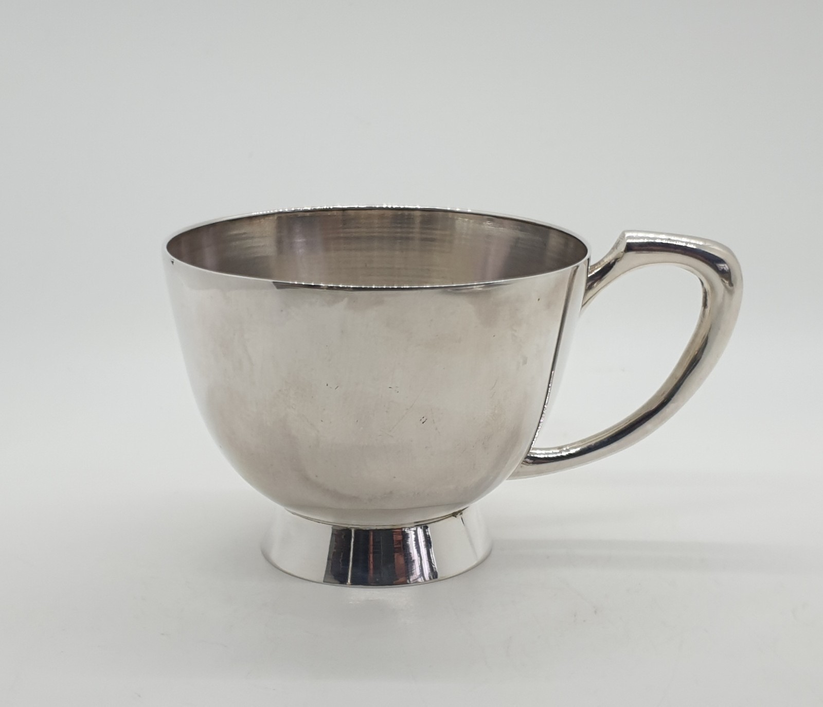 900 Solid Silver Coffee Cup & Saucer
