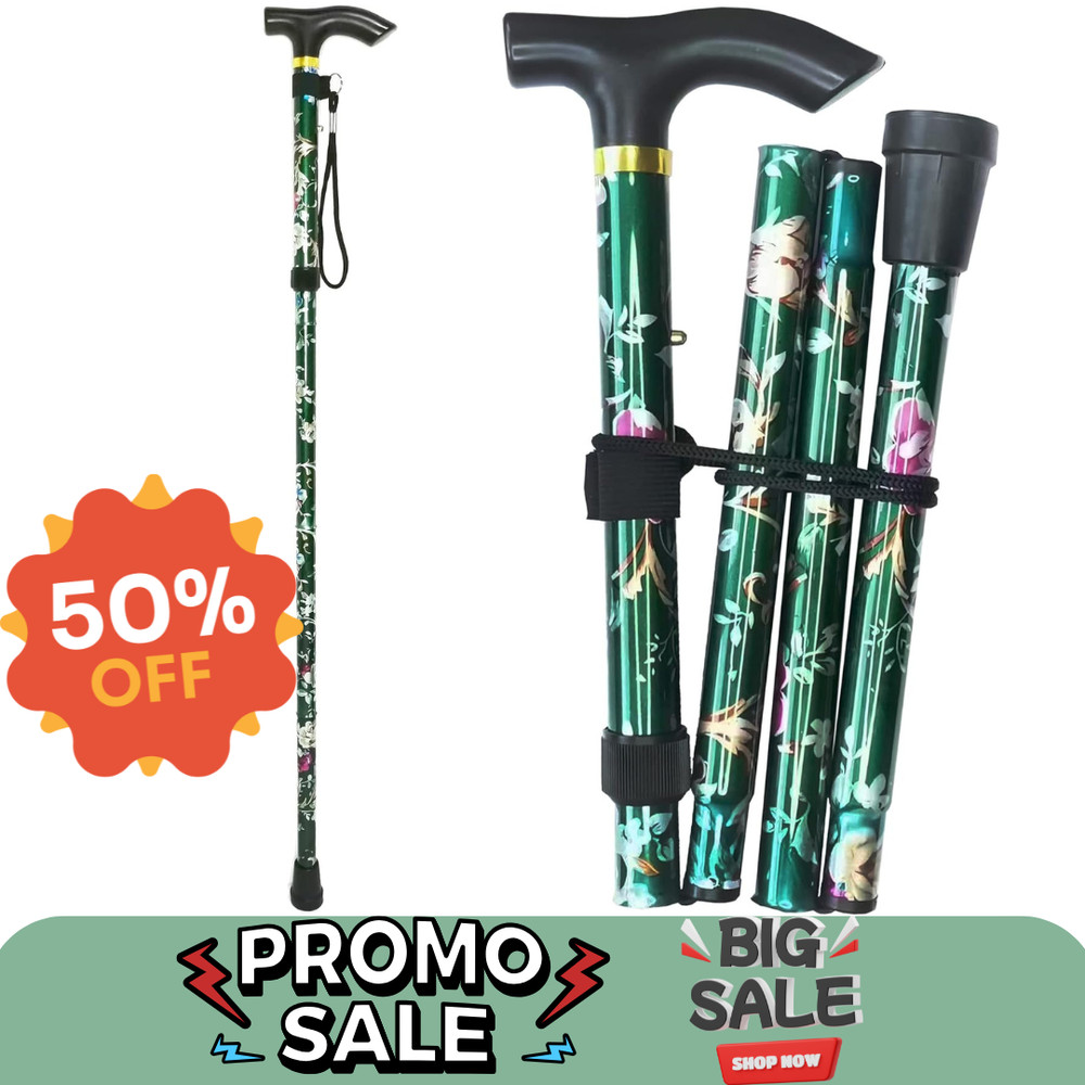 5-Level Adjustable Height Lightweight Portable Foldable Walking Canes