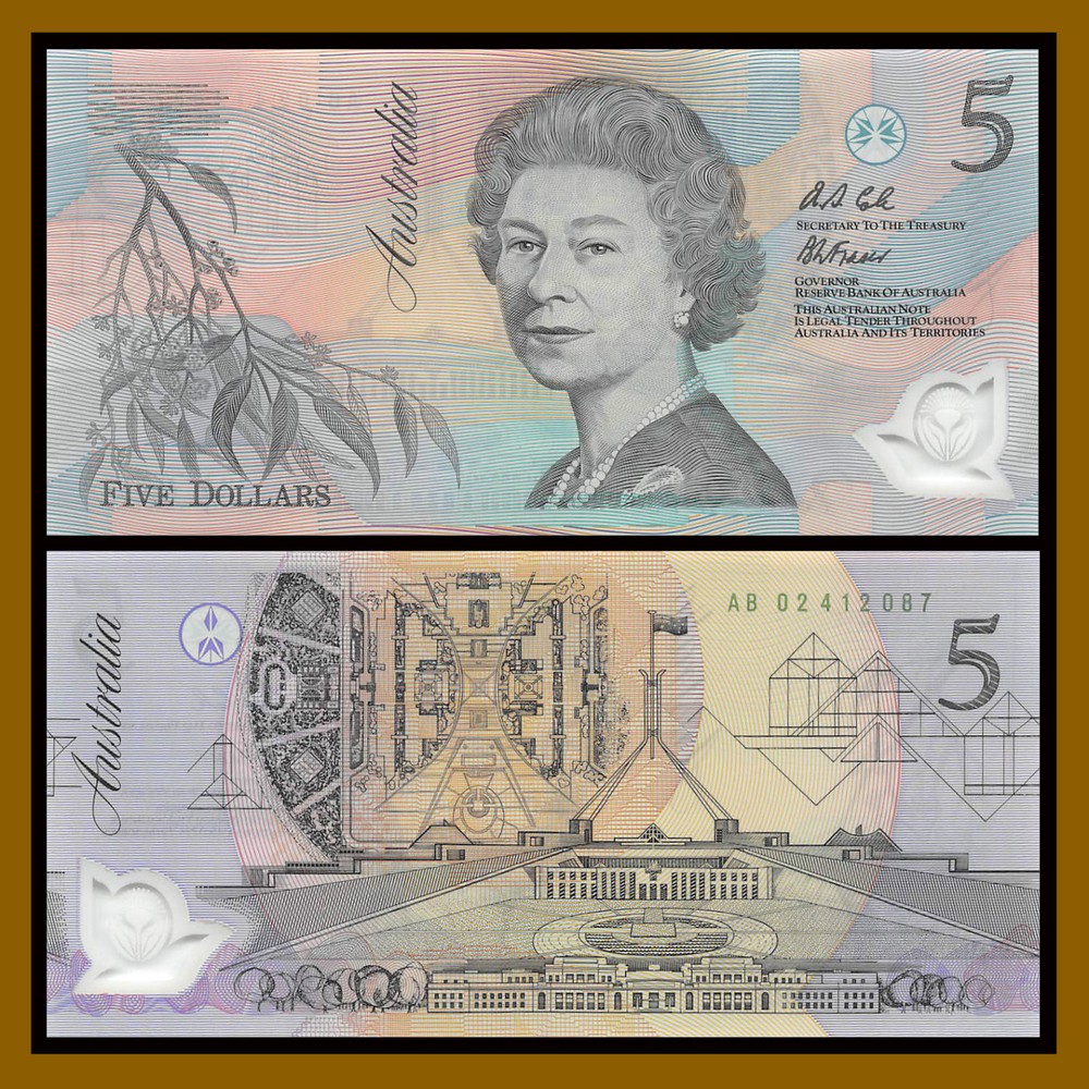 Australia 5 Dollars, 1992 P-50a Polymer Unc