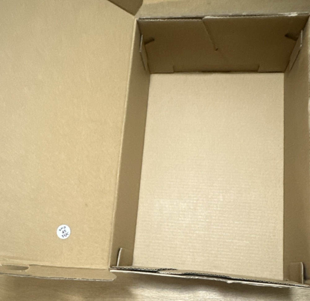 adidas Blue & White Cardboard Gift Box Rectangle Medium 3P9561 Solid Plain