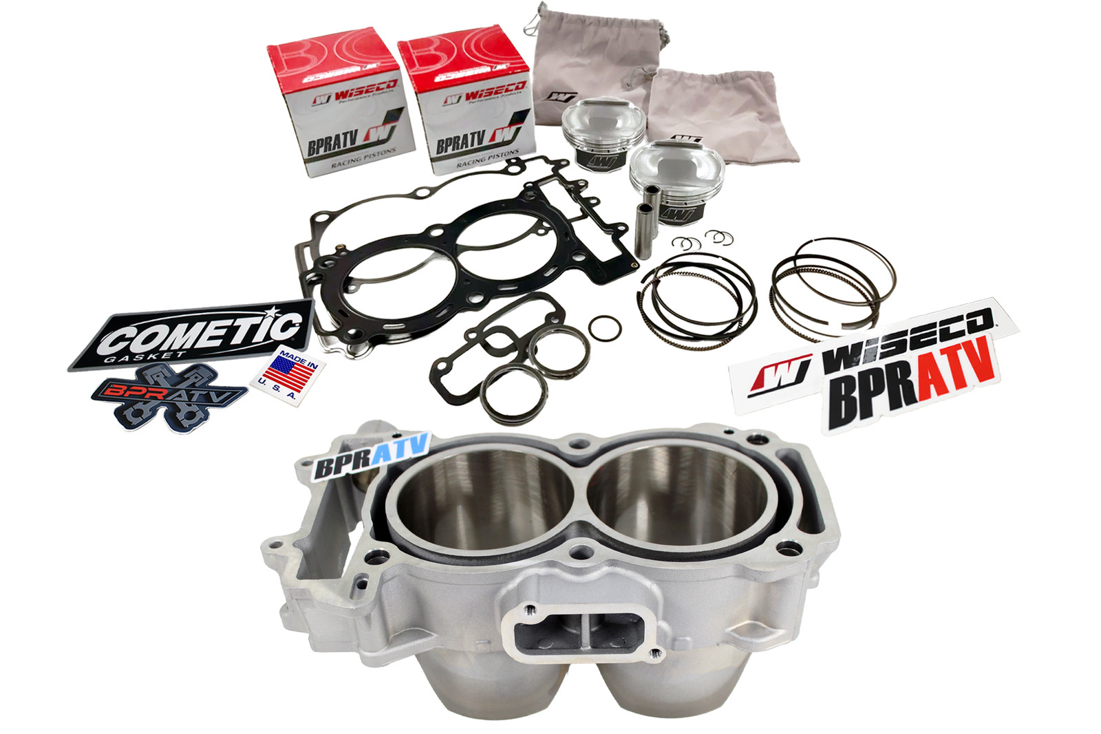 Polaris 2011-2014 RZR 900 XP 4 900 Top End Rebuild Kit Cylinder & Wiseco Pistons