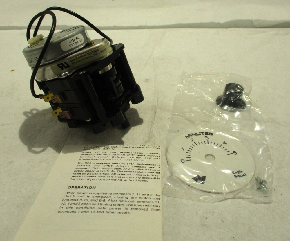 NEW DANAHER EAGLE SIGNAL BR37A6 TIMER 0-60 SEC