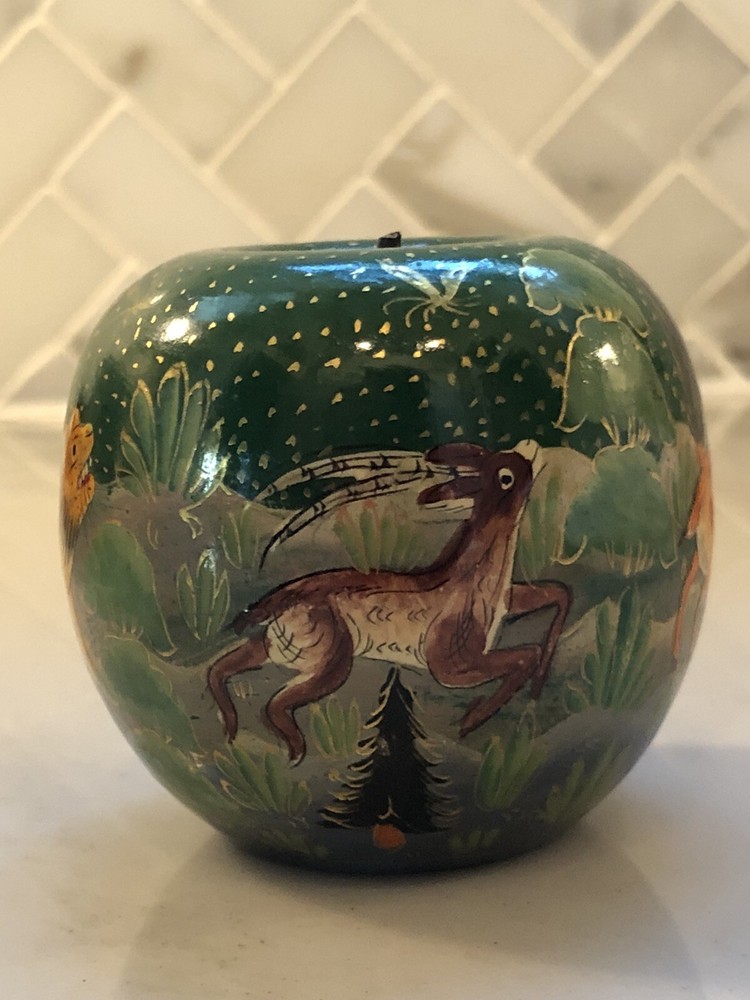 Handpainted Wooden Apple