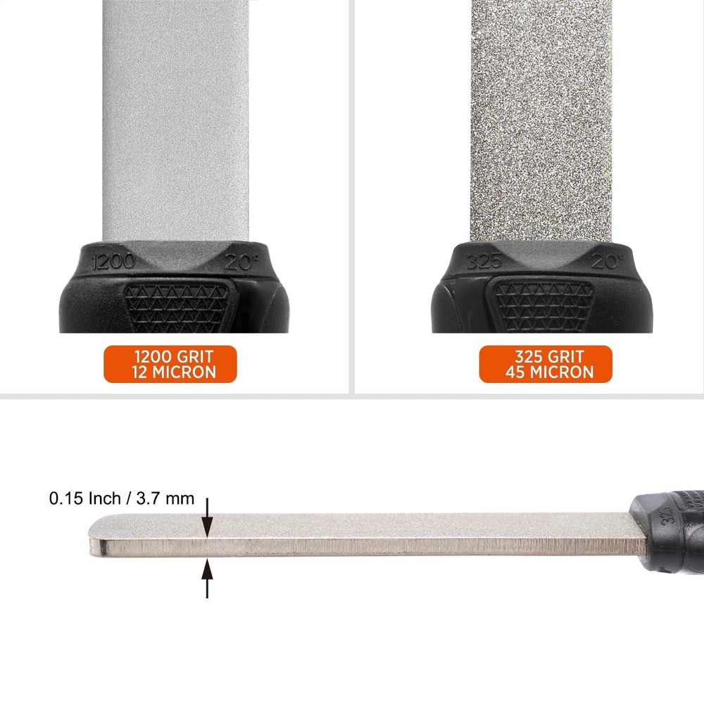 SHARPAL 121N DualGrit Diamond Sharpening Stone File Garden Tool Knife Sharpen...
