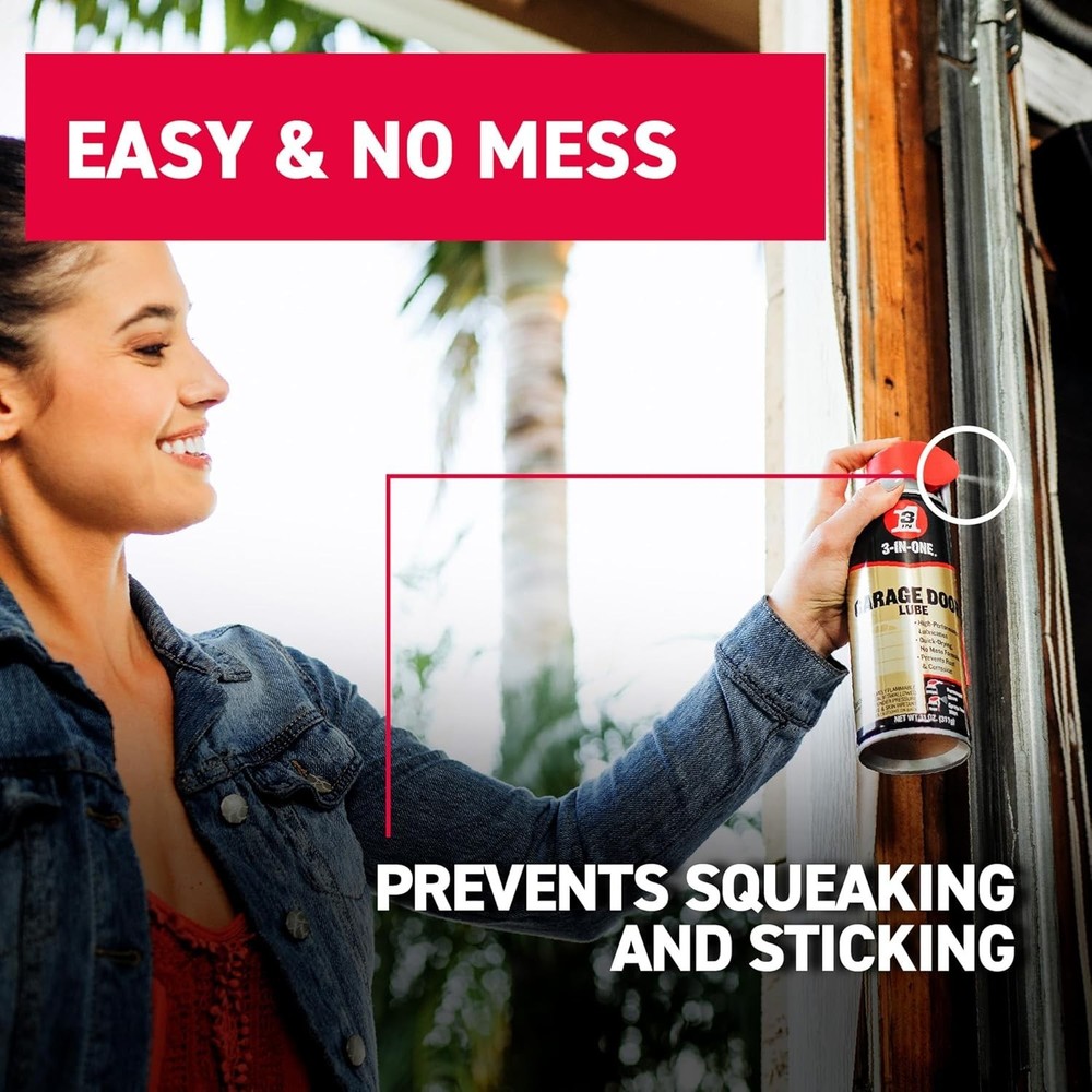 High-Performance Garage Door Lubricant with Smart Straw - 6 Pack
