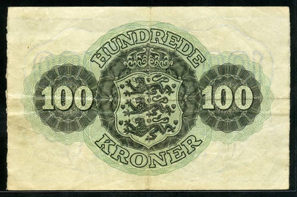 Denmark 1955 100 Kroner P39l VF