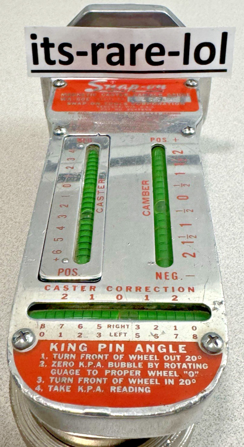 Snap-on WA-60E Magnetic Caster Camber Alignment Gauge & WA802/WA812 Hub Adapters