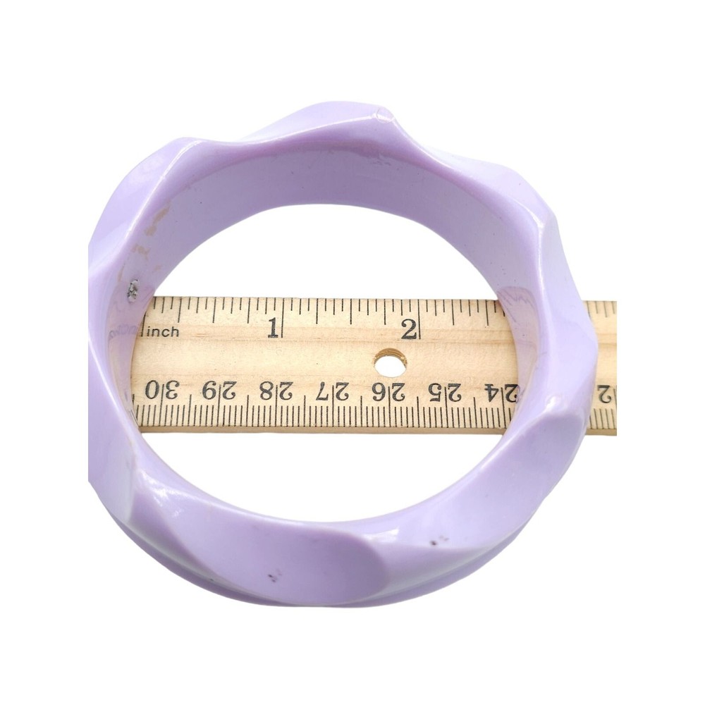 Light Purple Zigzag BoHo Acrylic Bangle Bracelet Vintage