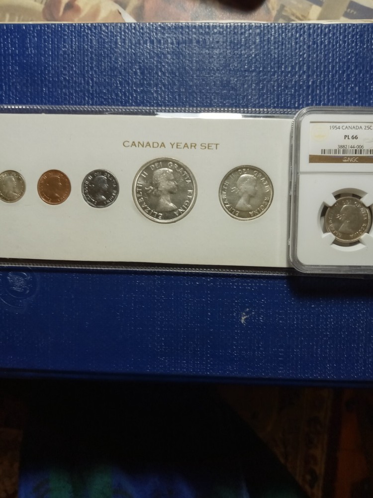 Canada 1954 coin set