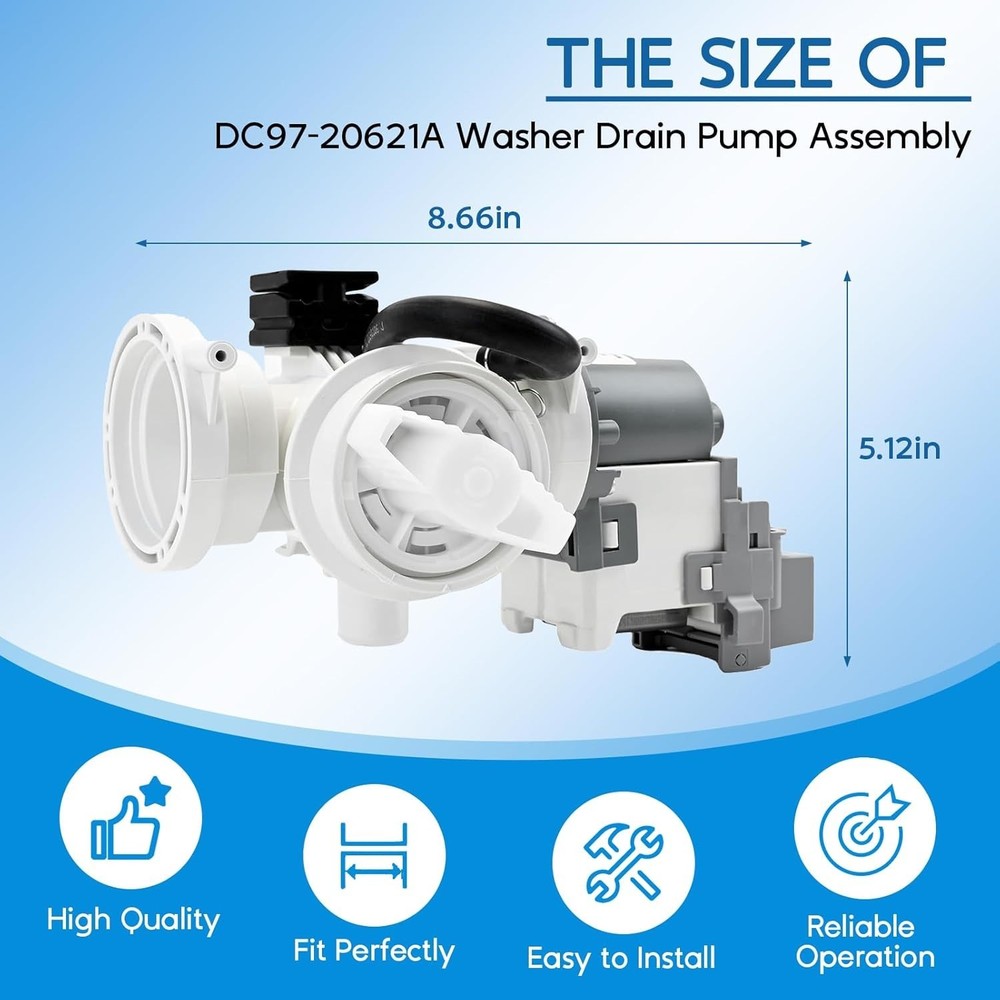 OEM Compatible Washer Drain Pump for Multiple Samsung Models - Easy Replacement