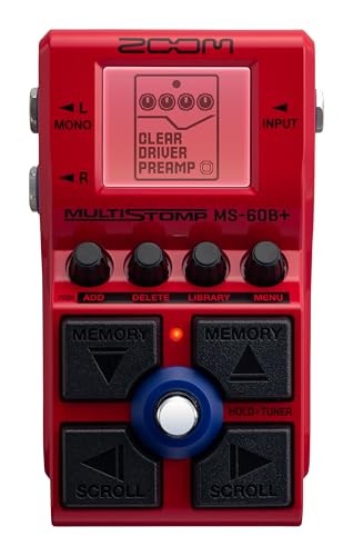 Zoom MS-60B+ MultiStomp Bass Effects Pedal with 95+ Effects Featuring Amp Models