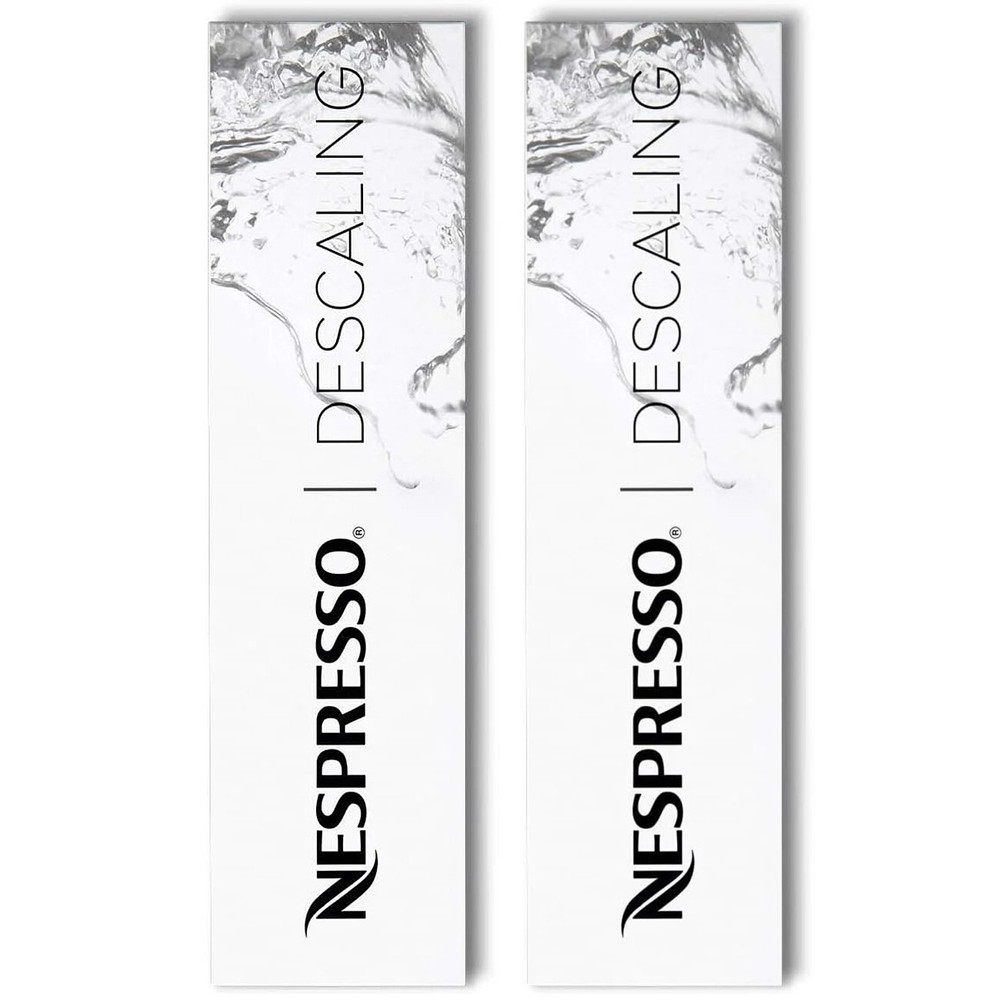 2 Pack Nespresso Descaling Kit Cleaning Solution Fits all Models 4 Packets