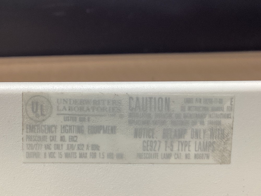 PRESCOLITE ERC2 15W SELF CONTAINED EMERGENCY LIGHTING UNIT #106E77PR6*CO