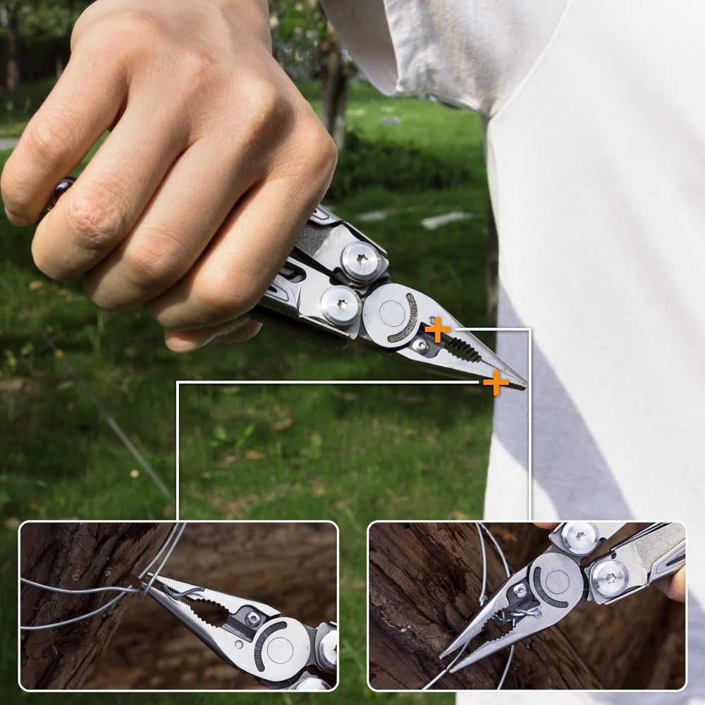 Multitool, 16-in-1 Multitools with Sheath, Stainless Steel EDC Multito...