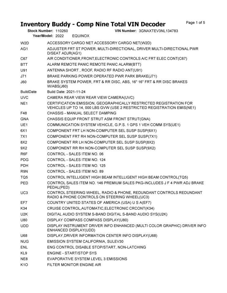 Dash Panel Without Forward Collision Warning Fits 18-22 EQUINOX 10304176
