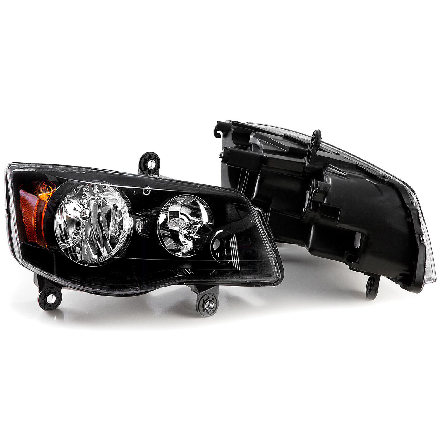 Headlights For 11-20 Dodge Grand Caravan 08-16 Chrysler Town&Country Black lamps