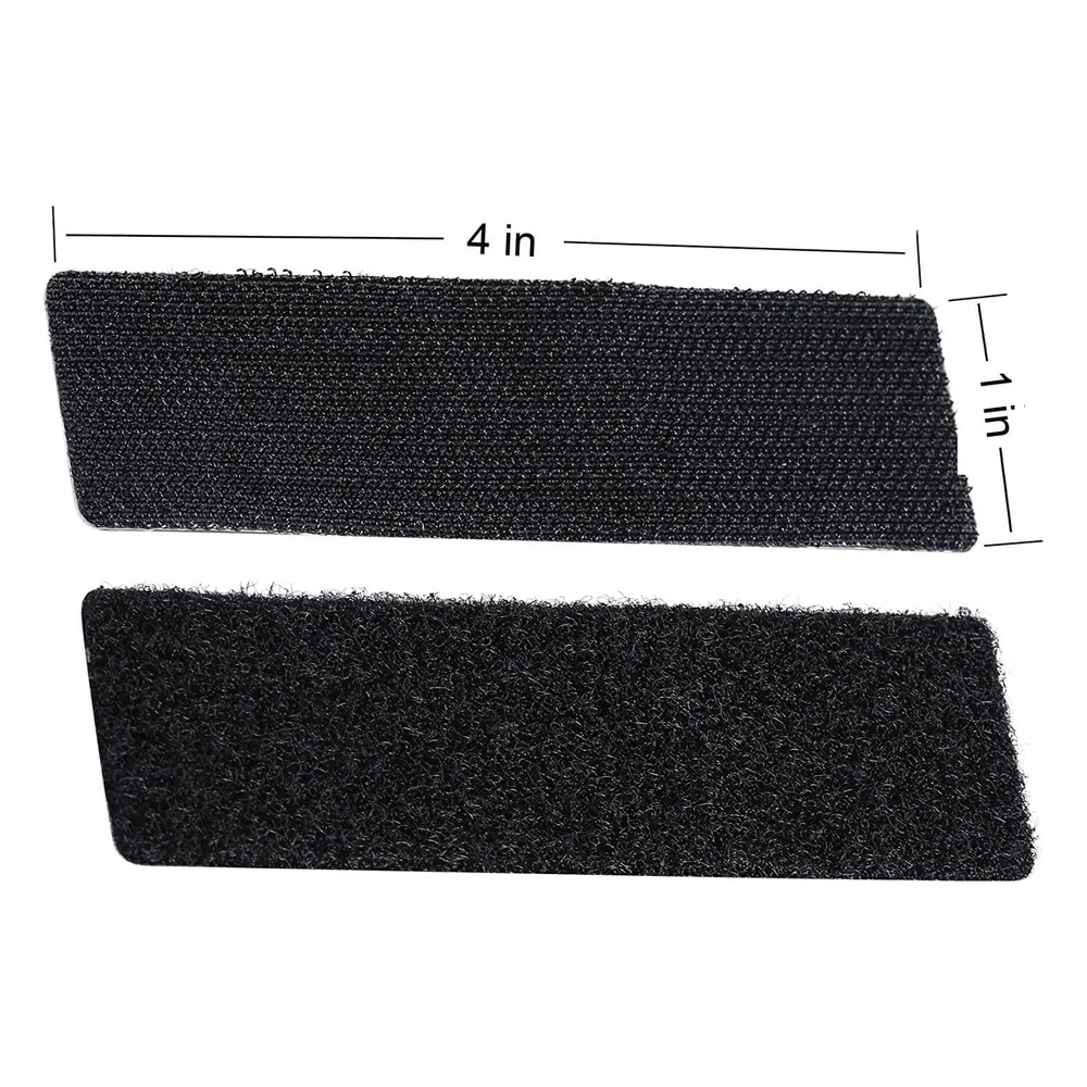 20× Heavy Duty Hook & Loop Adhesive Strips Sticky Back Fastener 4'' Double-Sided