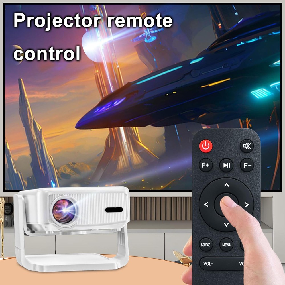 Molgoc Replacement Remote for Portable Projector,Compatible with black