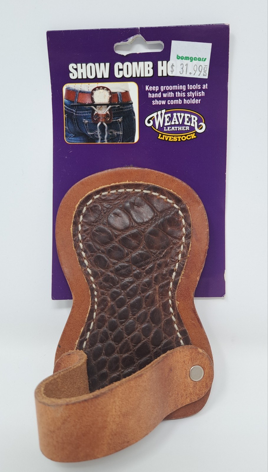 Weaver Leather Show Comb Holder Crocodile NIP BIN32