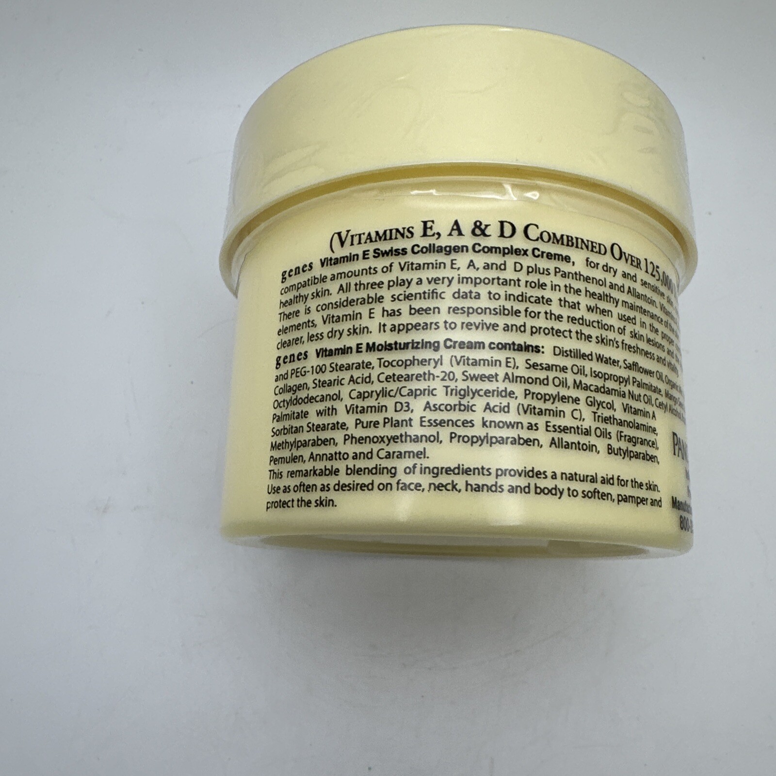 Genes Ultra Vitamin E Creme 9 oz. New. One Jar.