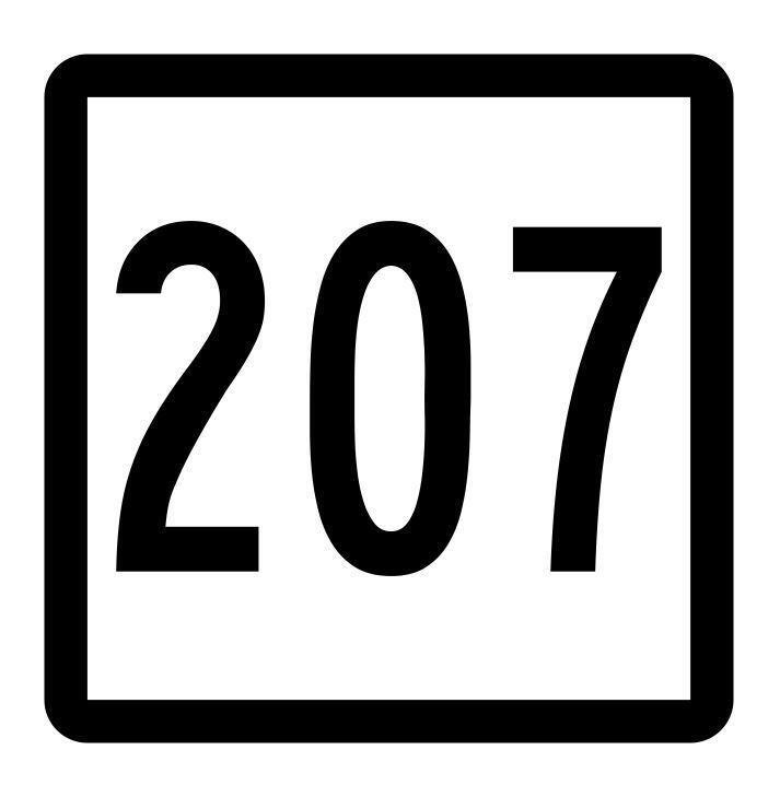 Connecticut State Route 207 Sticker Decal