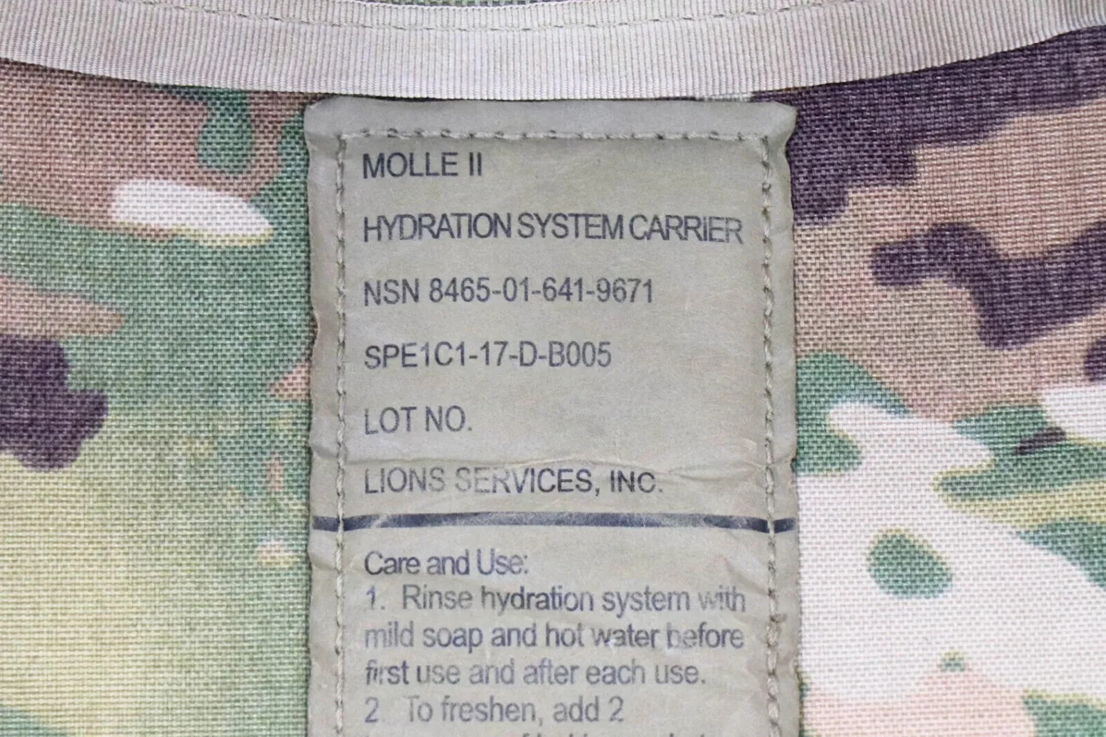 OCP Multicam Hydration Water Carrier US Army 100oz Pack Camelbak 9671 (OctHC) LN