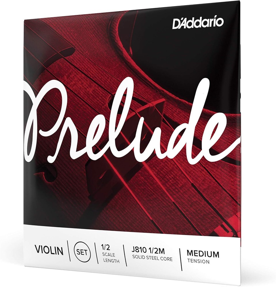 D'Addario J810 1/2M Prelude Violin String Set, 1/2 Scale, Medium Tension