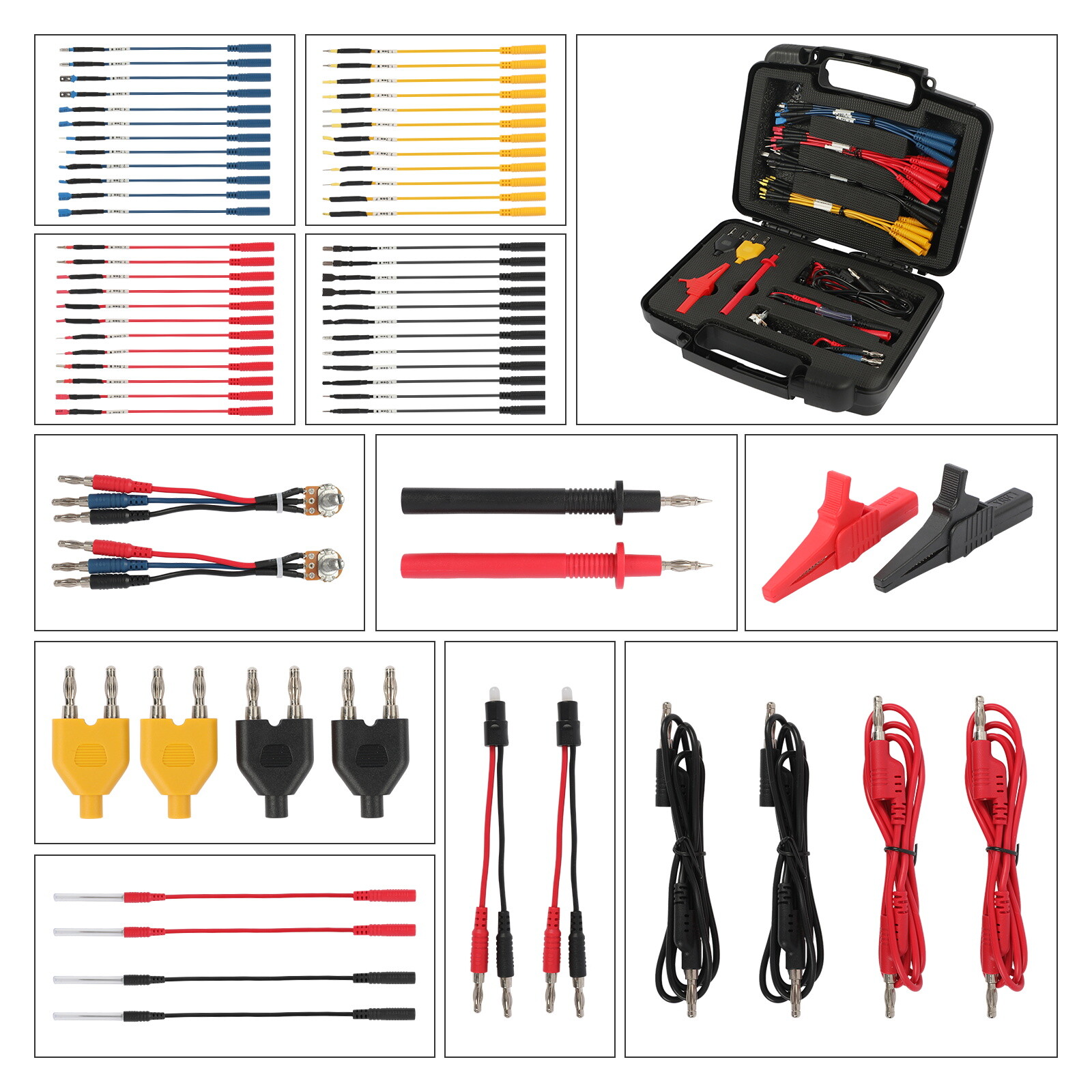 68PCS Multimeter Terminal Test Leads Kit Alligator Clip Auto Circuit Diagnostic