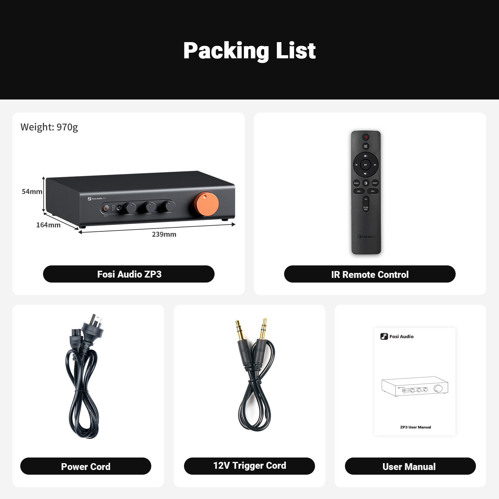 Fosi Audio ZP3 Balanced Preamp 3in 3out Pre Amp Audio for 2.1 Setup -Refurbished