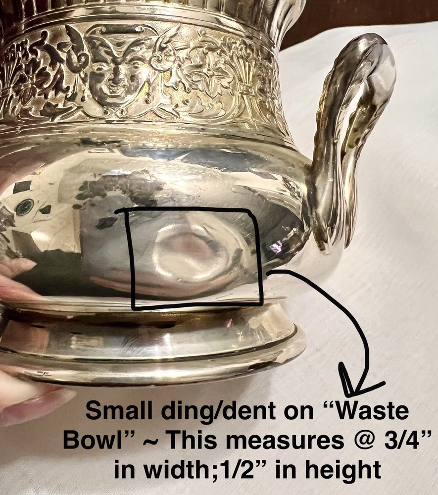 3 Pc Lot REED BARTON “Italian” SilverPlate SUGAR CREAMER BOWL Bacchus DEVIL 1885