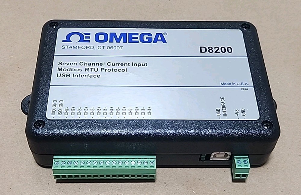 *NEW* Omega D8200 7-Ch Current Input Modbus RTU Protocol USB Interface +Warranty