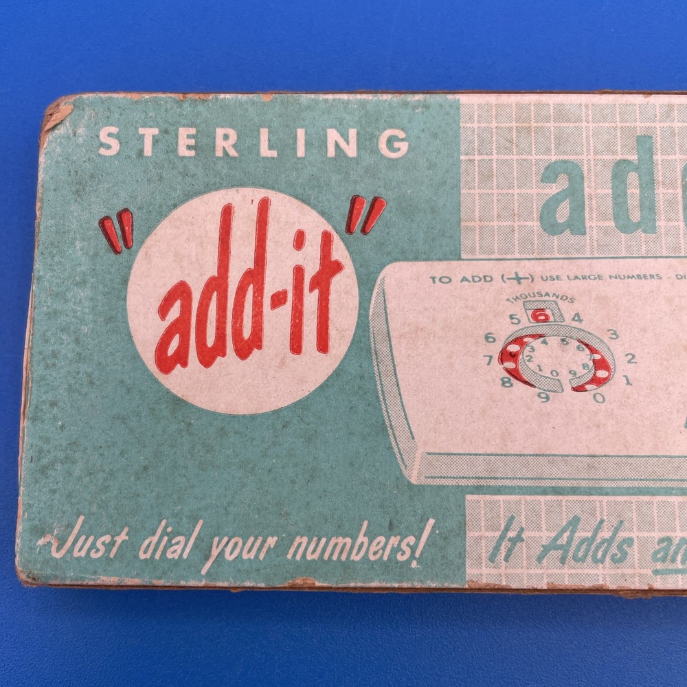 Vintage 1960's Automatic Adding Machine Dial-A-Matic With Stylus Complete In Box