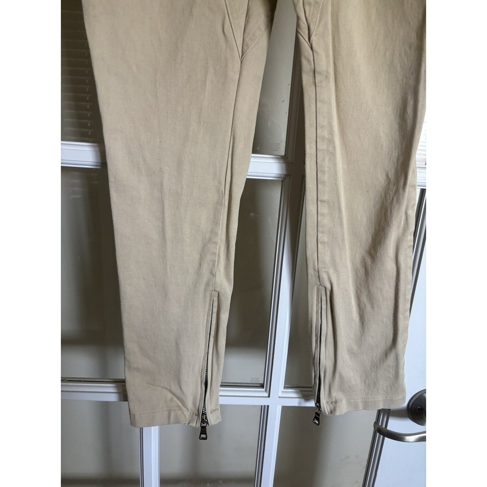 Urkool jogger pants khaki drawstring zipper bottom medium men’s