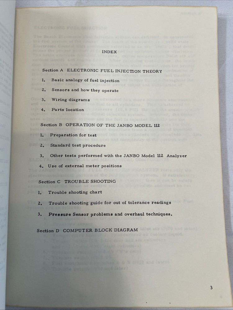 Janbo Electronic Fuel Injection Analyzer