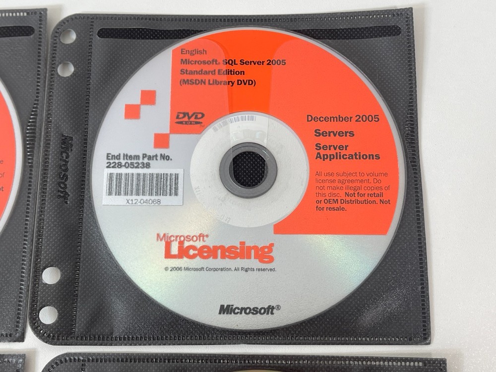Microsoft SQL Server 2005 Standard & Enterprise MSDN Library DVD Set Windows