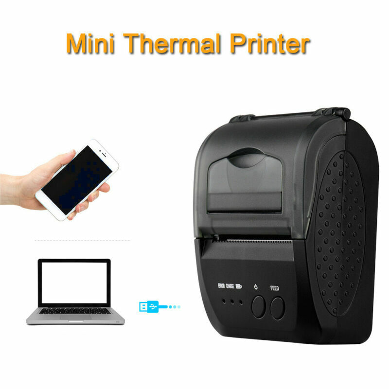 58mm Mini Portable Bluetooth Thermal Printer USB for Win Android iOS Printing