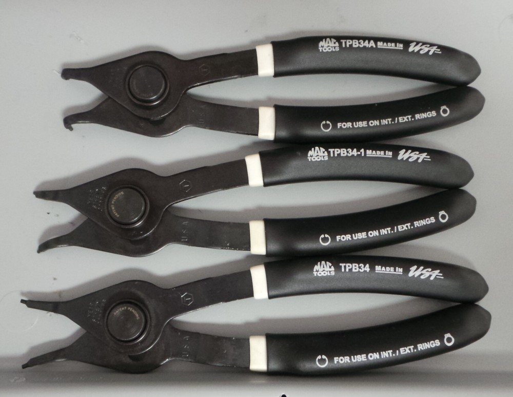 Mac Tools PK9RRPB 9PC Push-Button Retaining Ring Pliers Set w/ Case