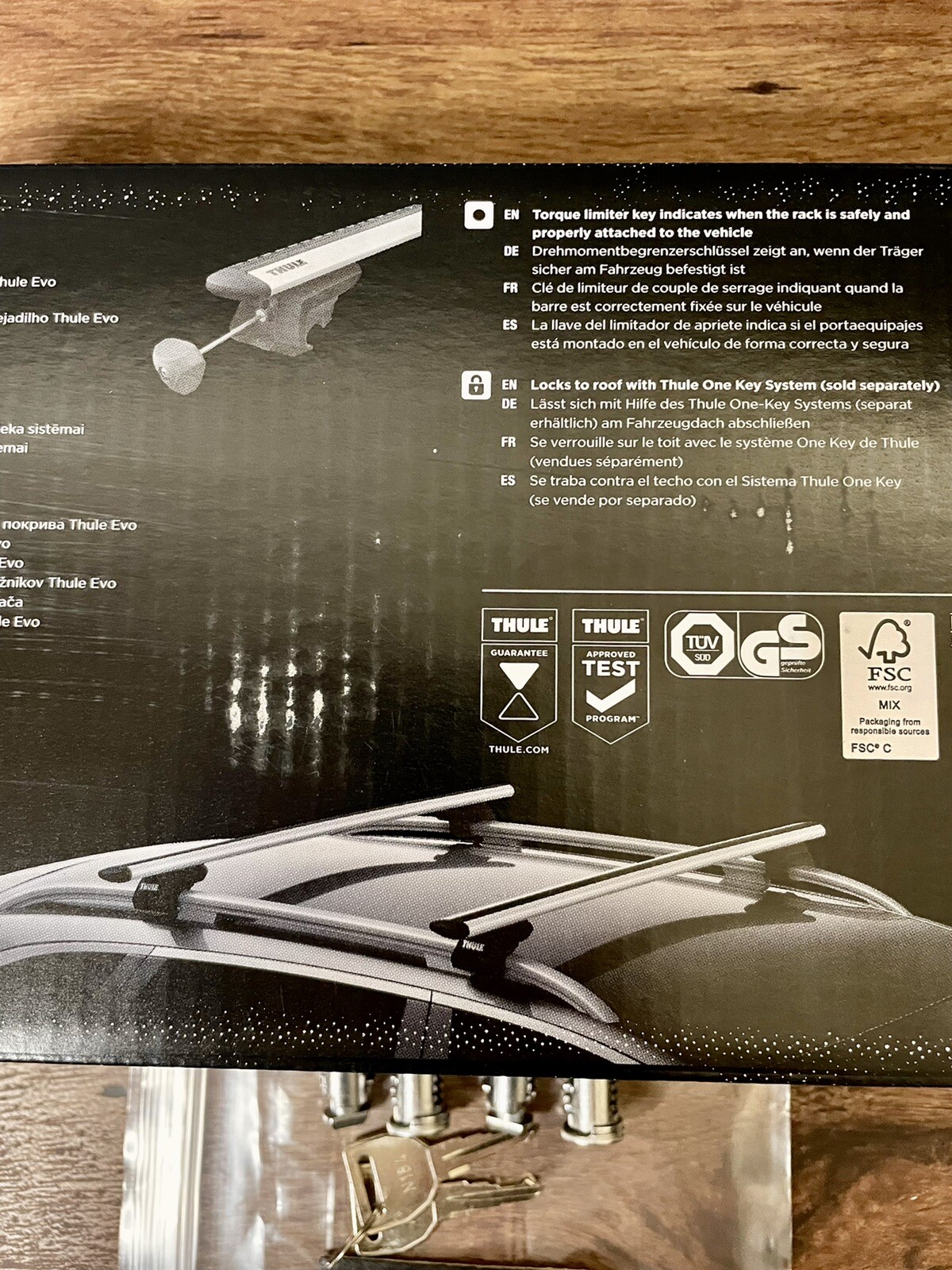 Thule Evo Raised Rail Foot Pack 710405 + Thule Metal Locks (Free $74.95 Value)