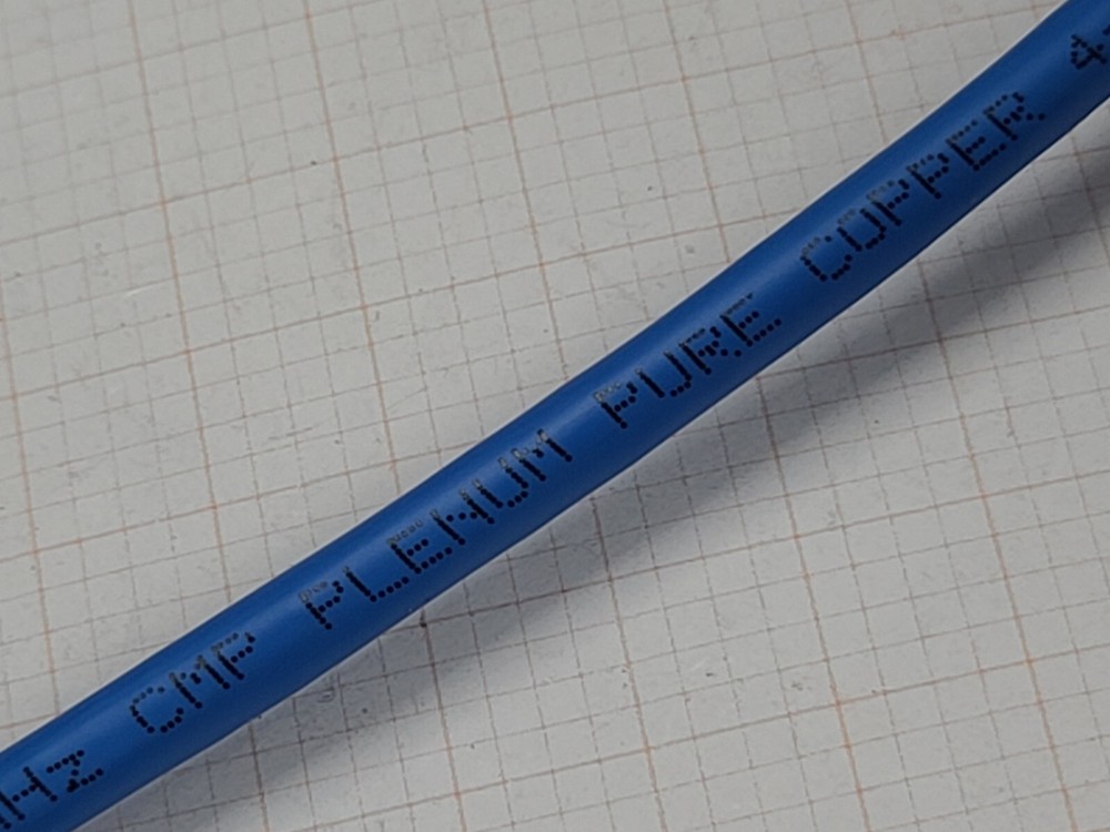 iTechCables CAT6A UTP 10G 10Gig Network Ethernet Cable Plenum CMP Blue /50ft