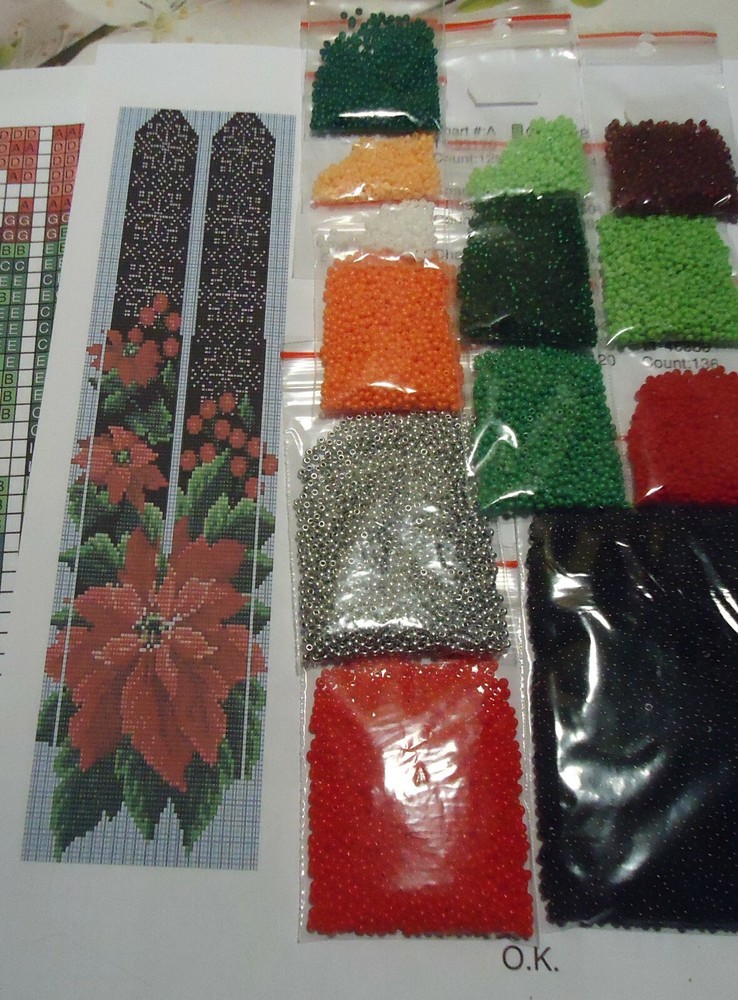 Kit for making a necklace gerdan. Beading Loom Pattern. #C5