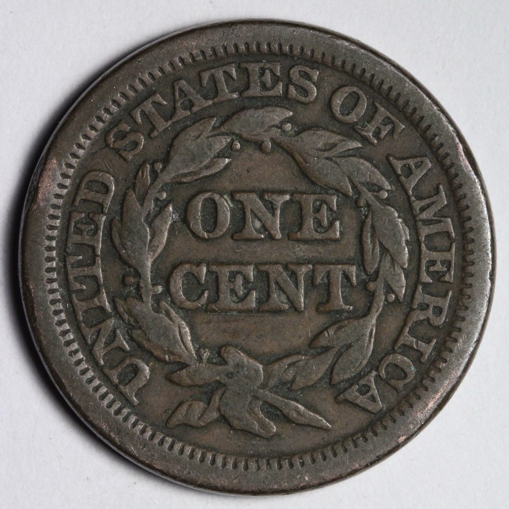 1848 Braided Hair Large Cent FINE E107 SYVP