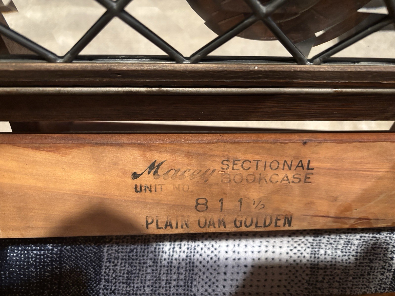 Macey-Wernicke 8 Stack 1/2 Size Oak Bookcase Original Finish Leaded Doors