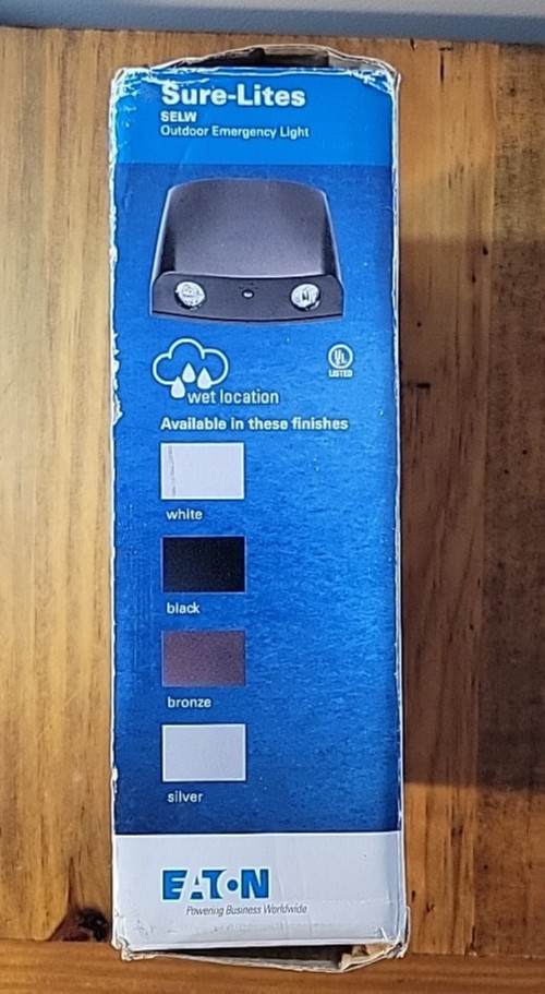 Eaton Sure-Lites SELW25BZ SELW LED Indoor/Outdoor Emergency Light - Bronze - NEW